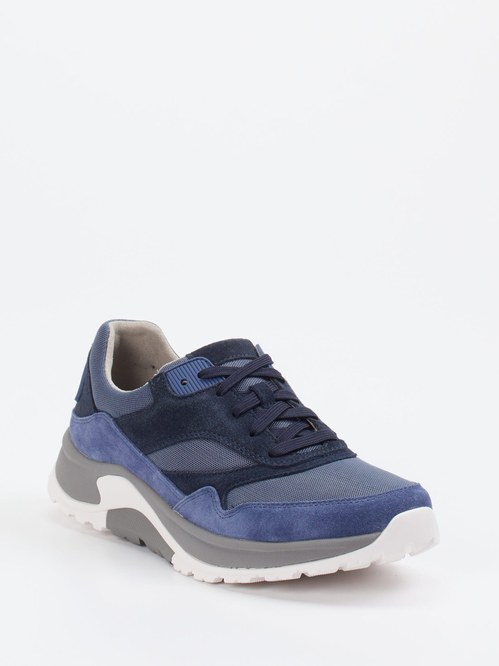 Pius Gabor – Sneaker aus Veloursleder und Mesh blau