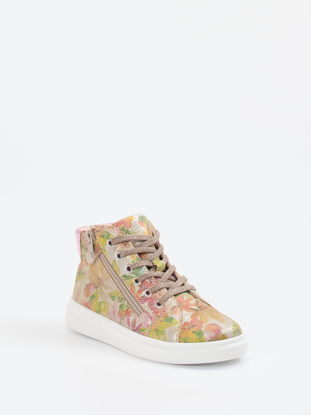 Richter – High-Top-Sneaker aus geprägtem Leder Rosé