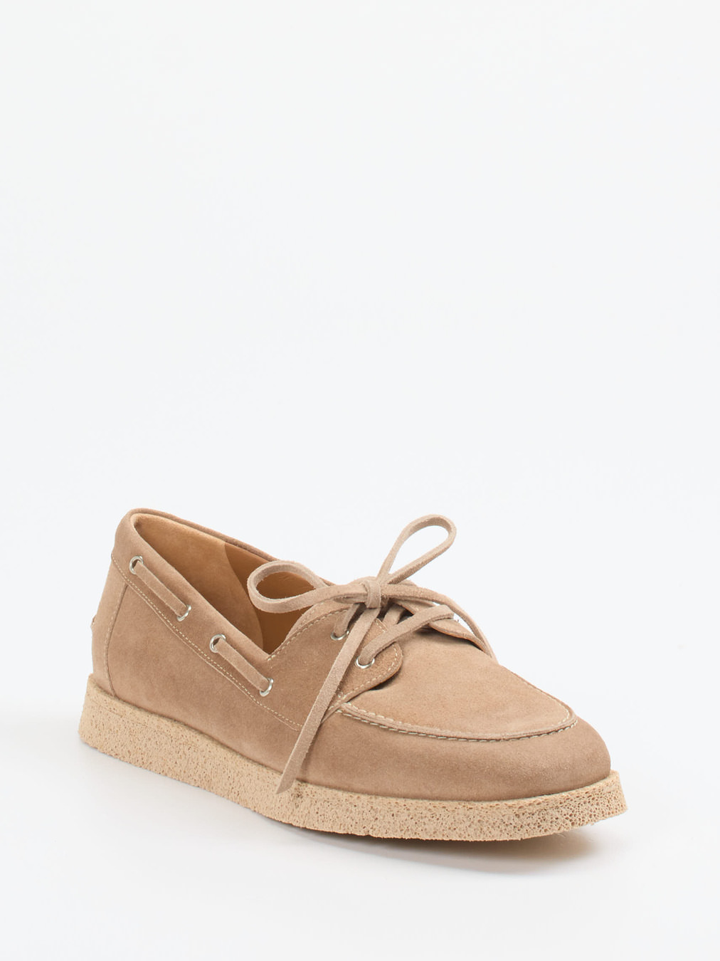 Konstantin Starke – Bootsschuh aus Veloursleder beige