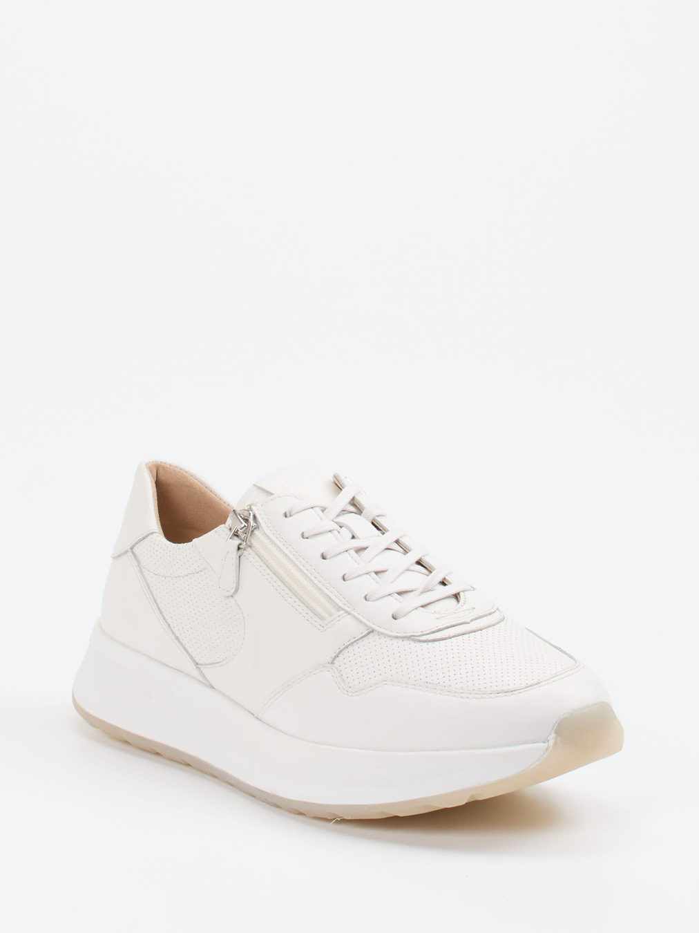 Sioux – Sneaker aus Kalbleder Offwhite