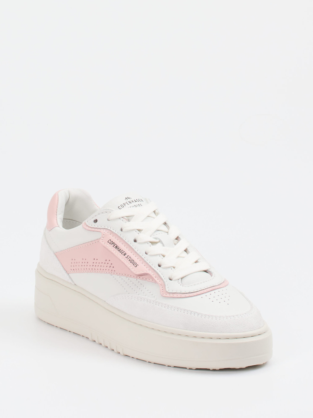 Copenhagen – Sneaker aus Kalbleder und Veloursleder Off-White