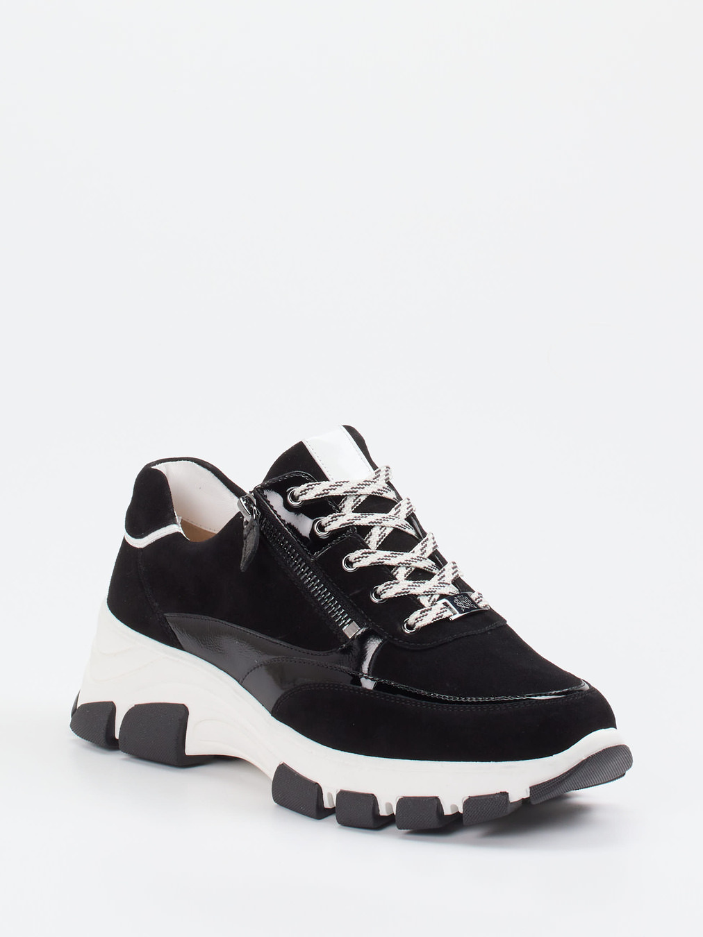 Hassia – Chunky Sneaker aus Veloursleder Schwarz