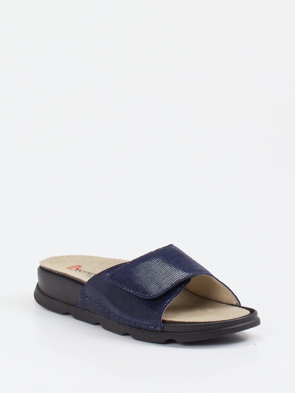 Berkemann – Komfort-Pantolette aus geprägtem Leder Blau