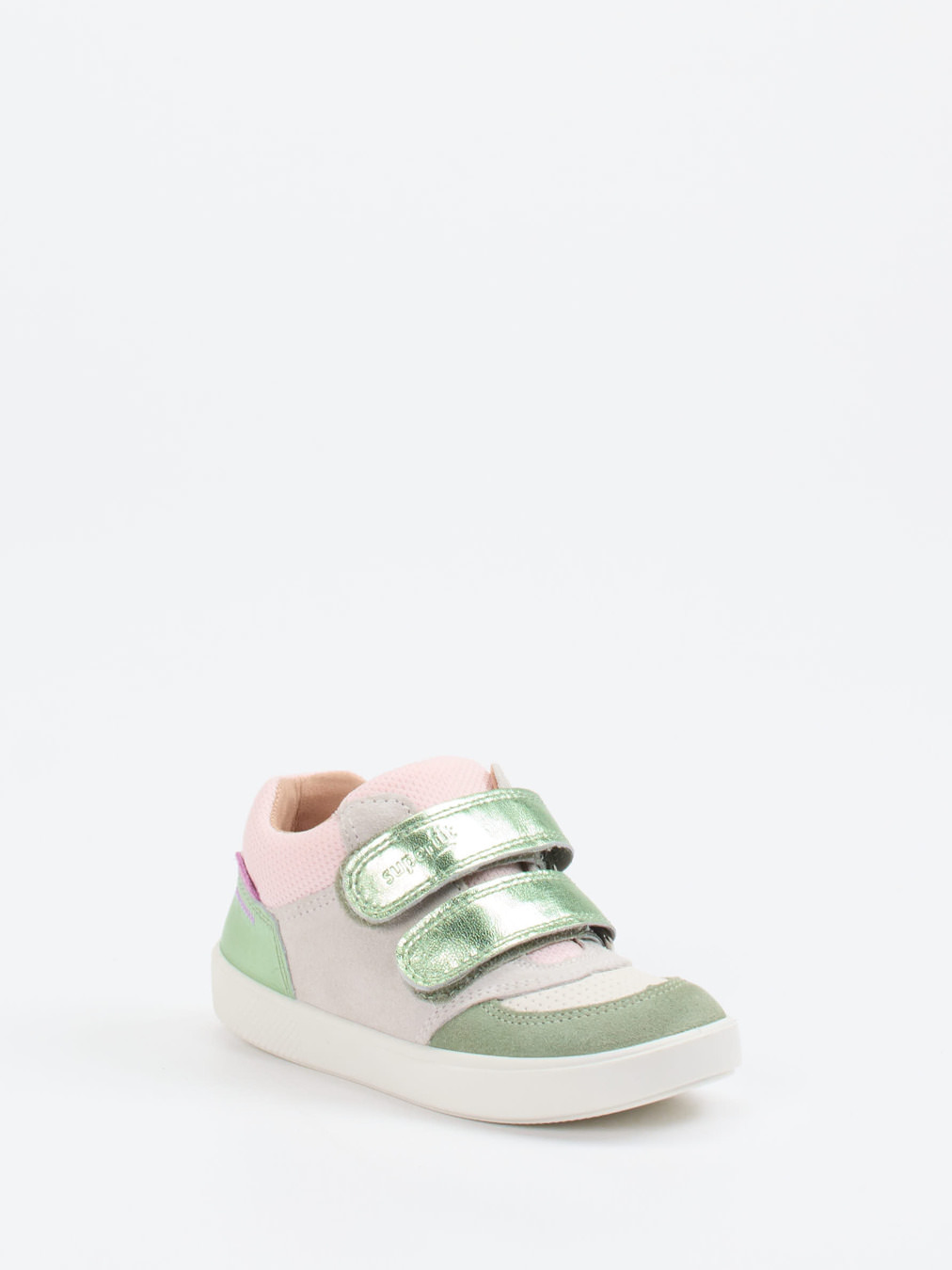 Superfit – Klettschuh aus Veloursleder mit Metallic-Details