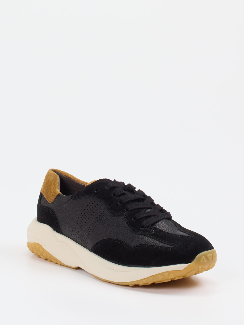 Paul Green – Sneaker aus Velour- und Glattleder schwarz