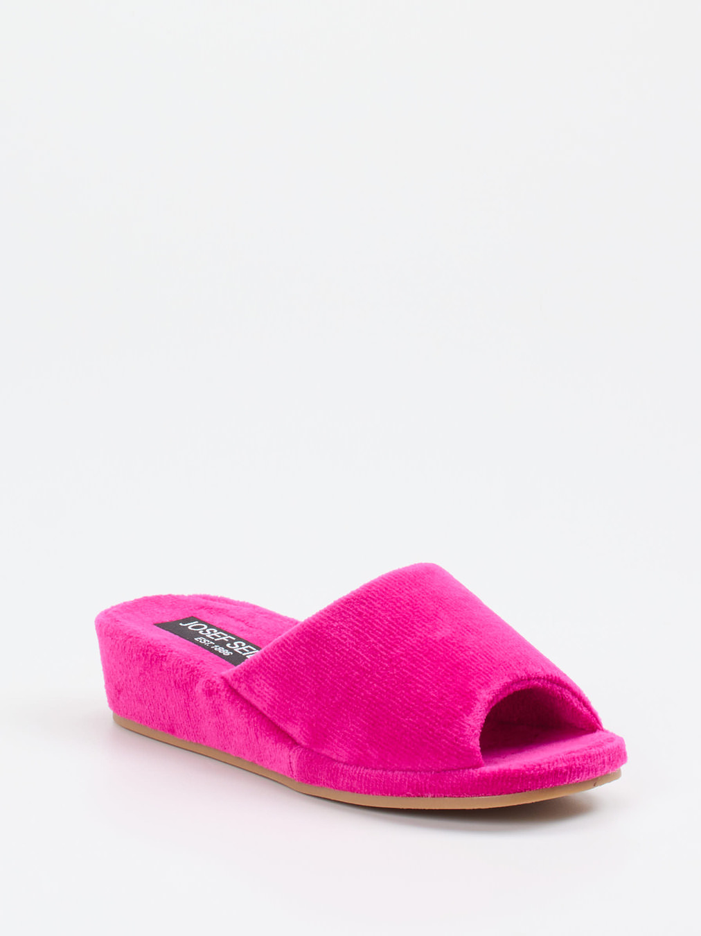Josef Seibel Relax – Pantolette aus Velourstextil pink