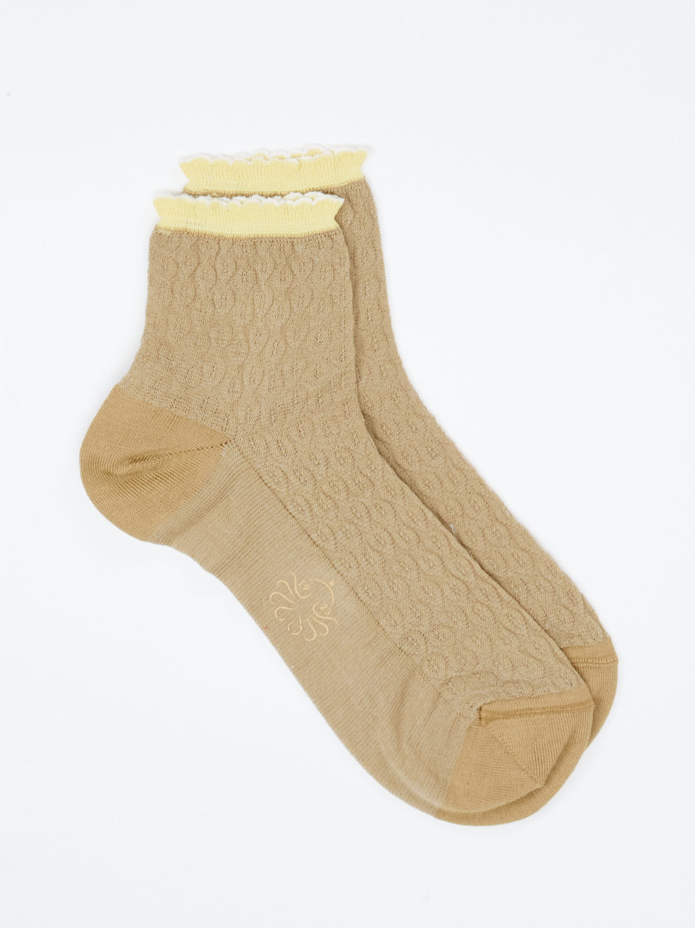 Alto Milano – Sneakersocke aus Baumwollmix beige