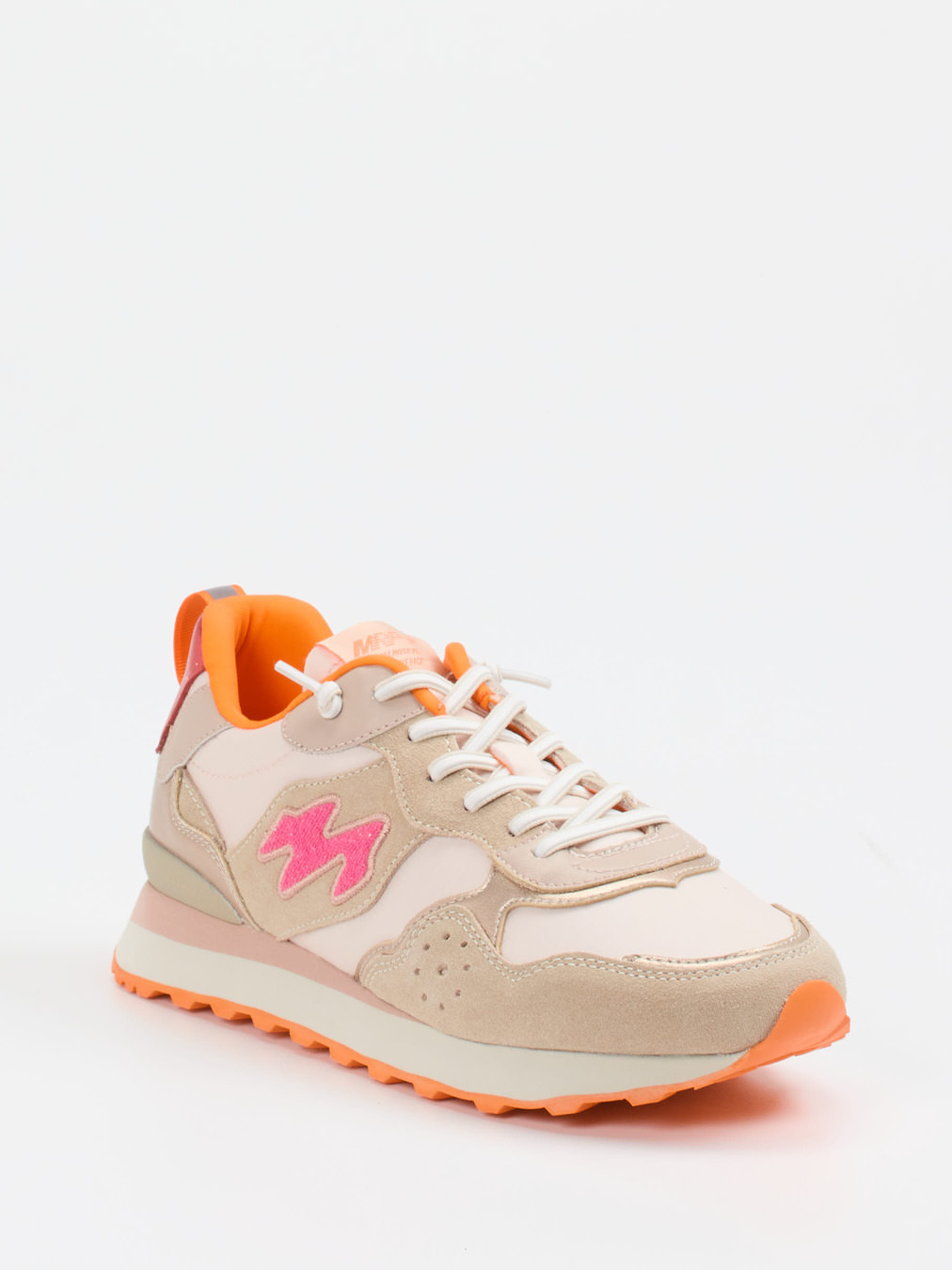 MRP – Retro-Sneaker aus Veloursleder und Mesh Beige