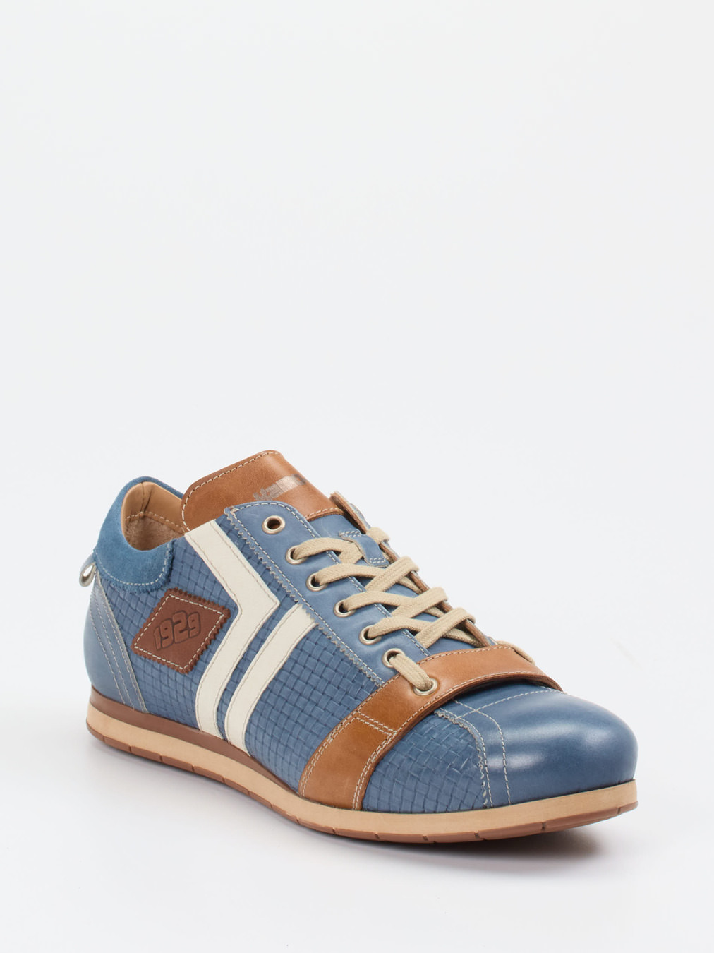 Kamo Gutsu – Low-Top Sneaker aus Leder Jeansblau