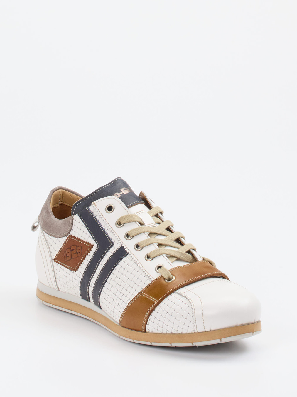 Kamo Gutsu – Sneaker aus Leder mit Flechtstruktur