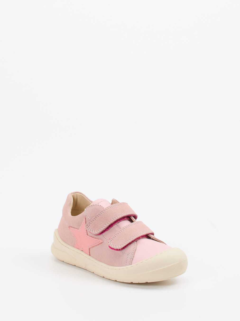 Naturino – Klettsneaker aus Veloursleder Rosa