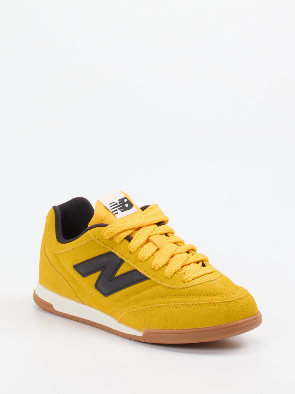 New Balance – Sneaker aus Veloursleder Senfgelb