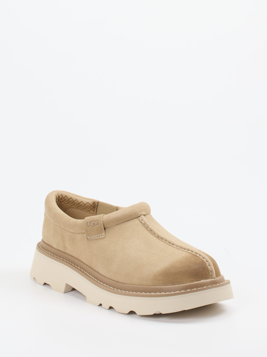 UGG – Slipper aus Veloursleder beigefarben