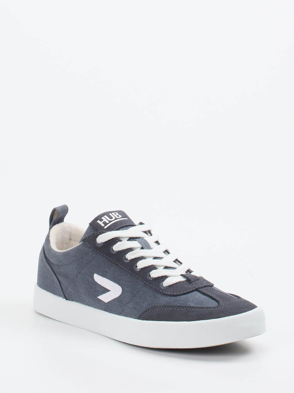 HUB – Sneaker aus Canvas in Blaugrau