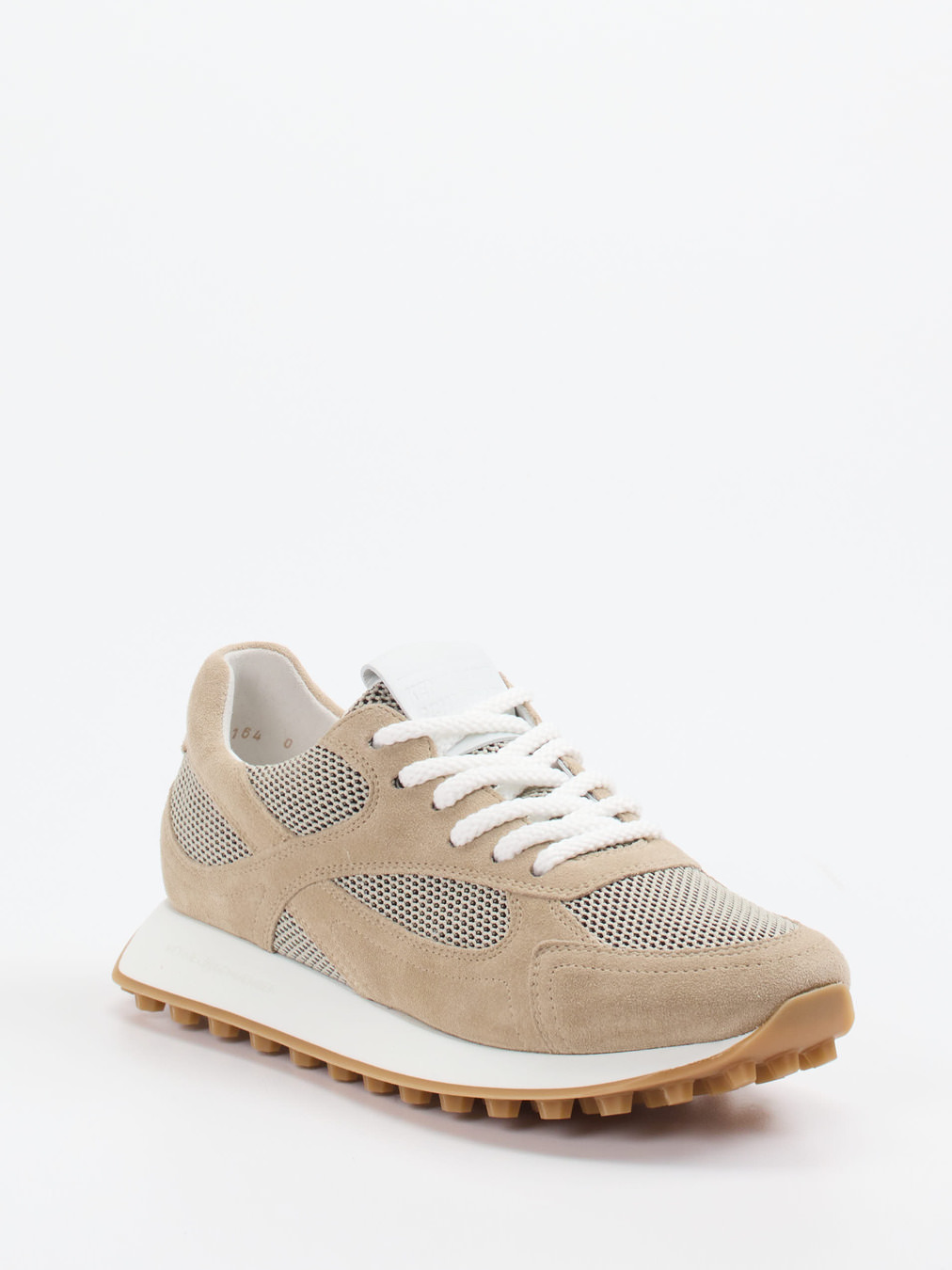 Kennel & Schmenger – Sneaker aus Veloursleder und Mesh beige