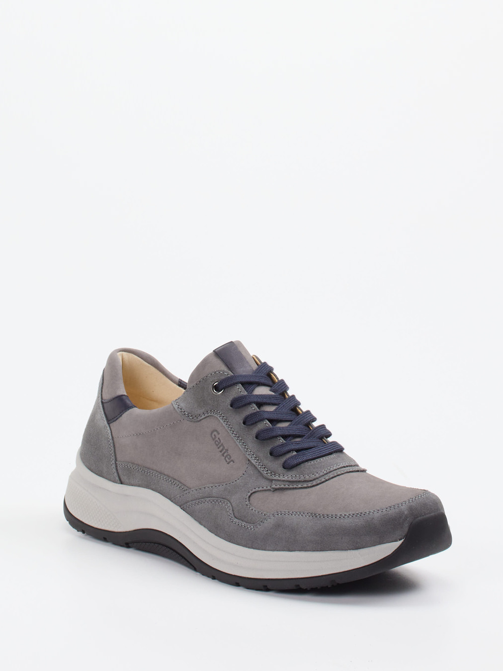 Ganter – Sneaker aus Nubukleder in Grau