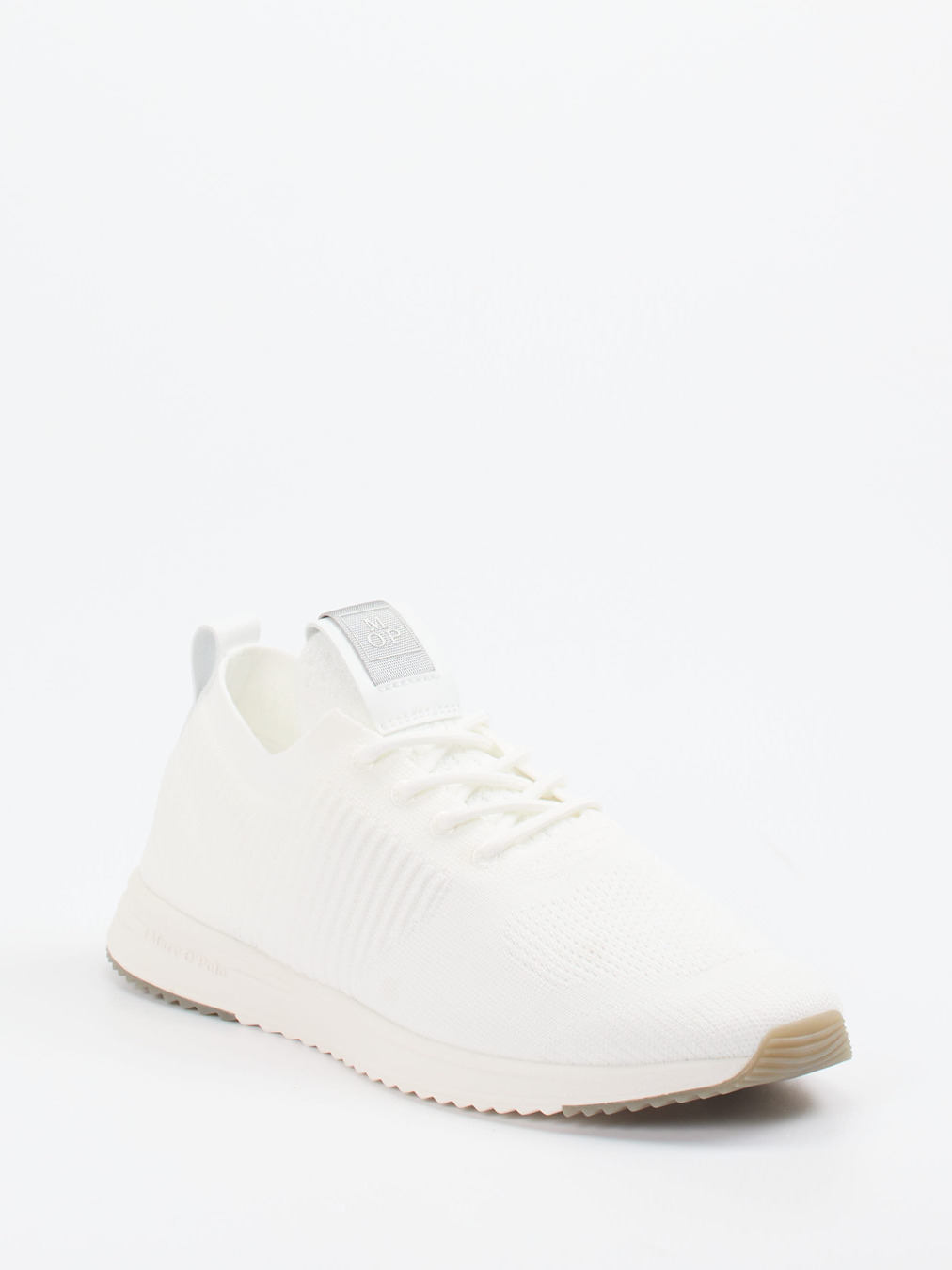 Marc O'Polo – Sneaker aus Stricktextil in Offwhite