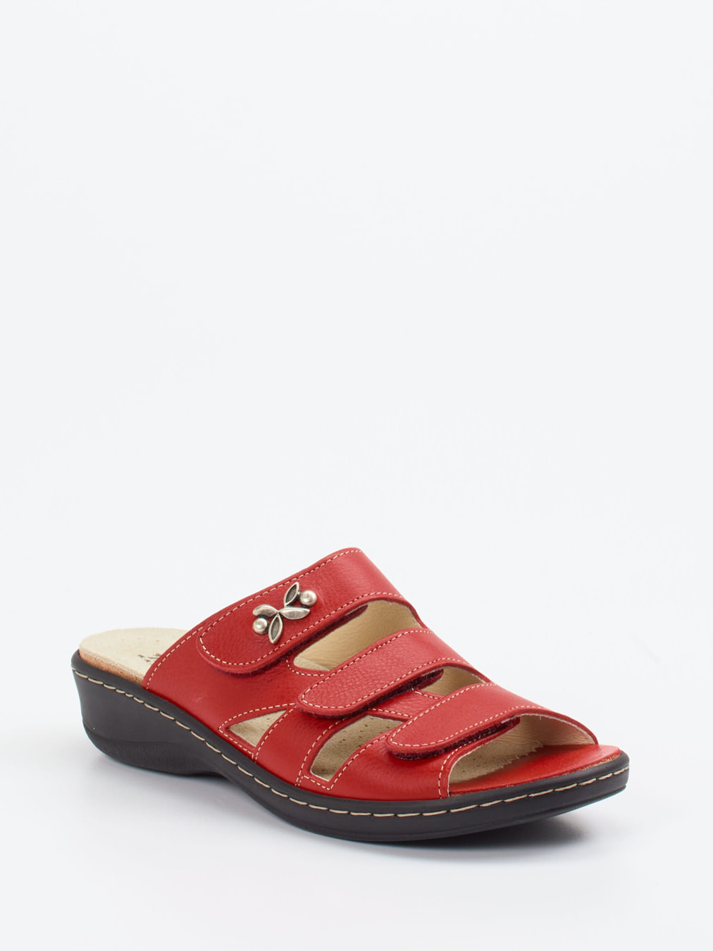 Hickersberger – Pantolette aus Kalbleder tomatenrot