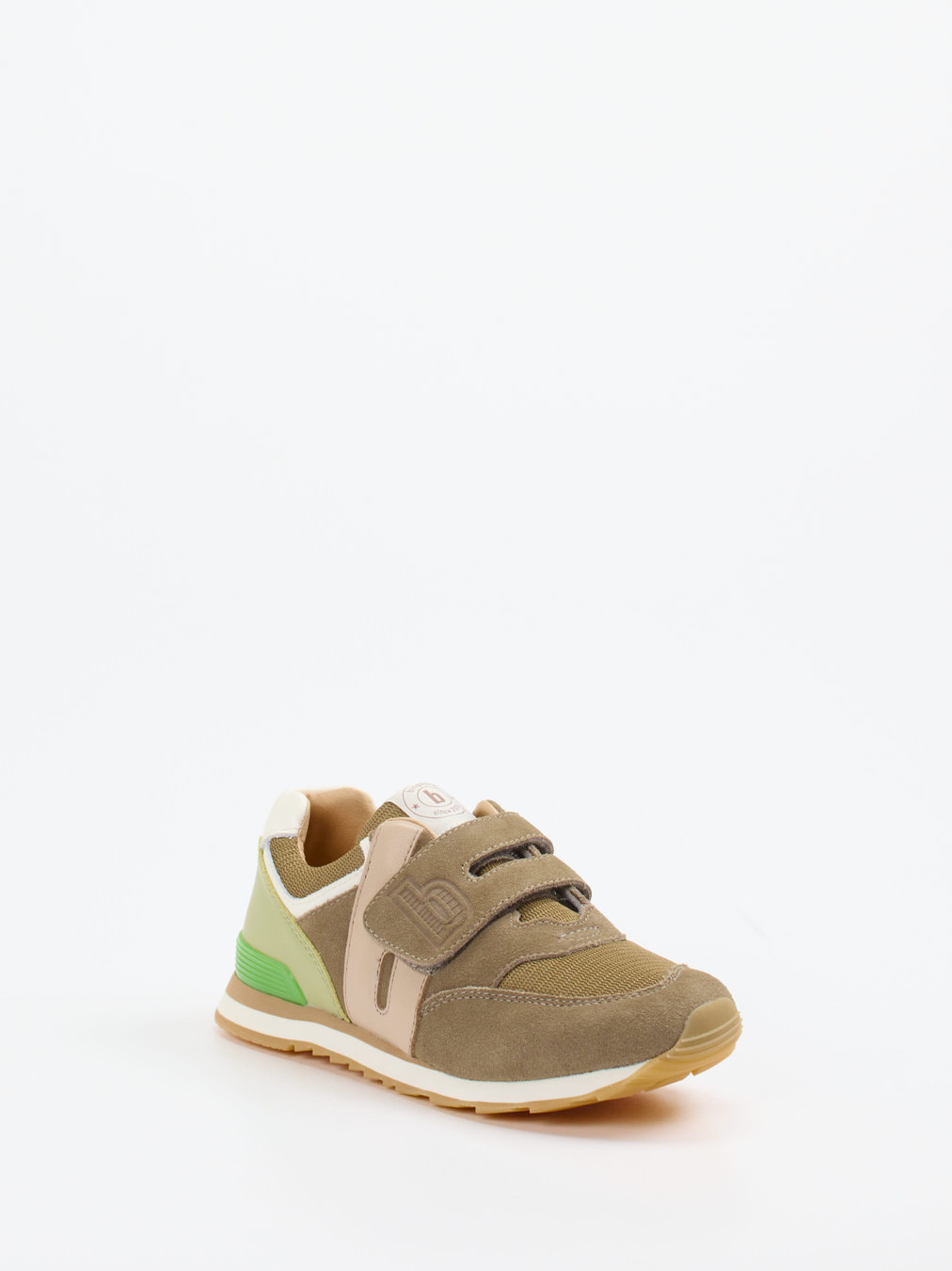 Bisgaard – Klett-Sneaker aus Veloursleder grün