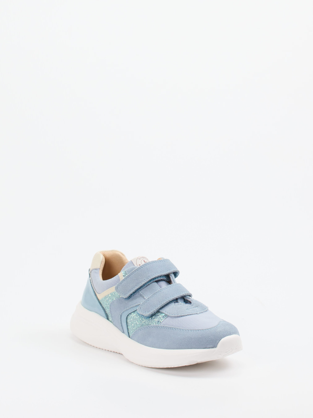 Bisgaard – Klettschuh aus Veloursleder Hellblau