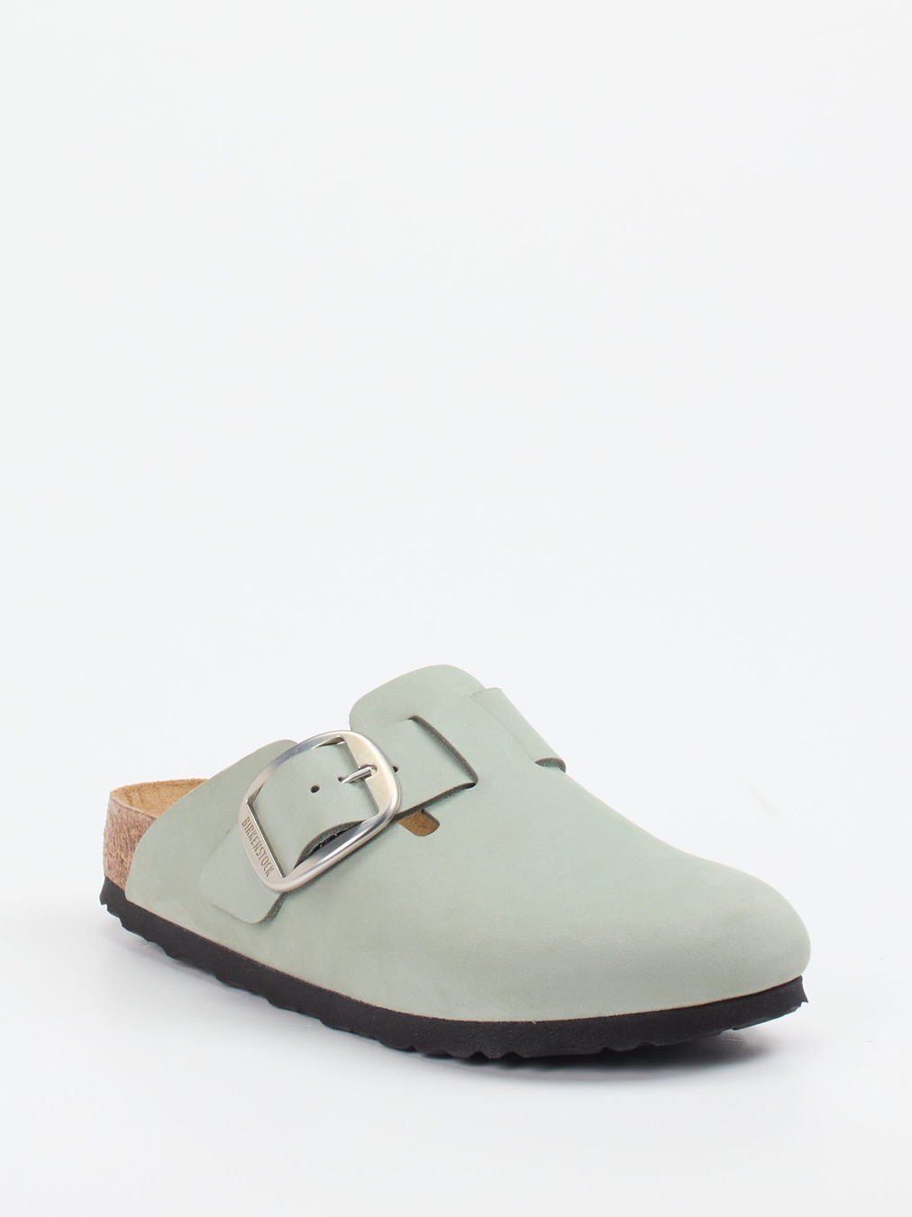 Birkenstock – Clog-Pantolette aus Nubukleder Salbeigrün