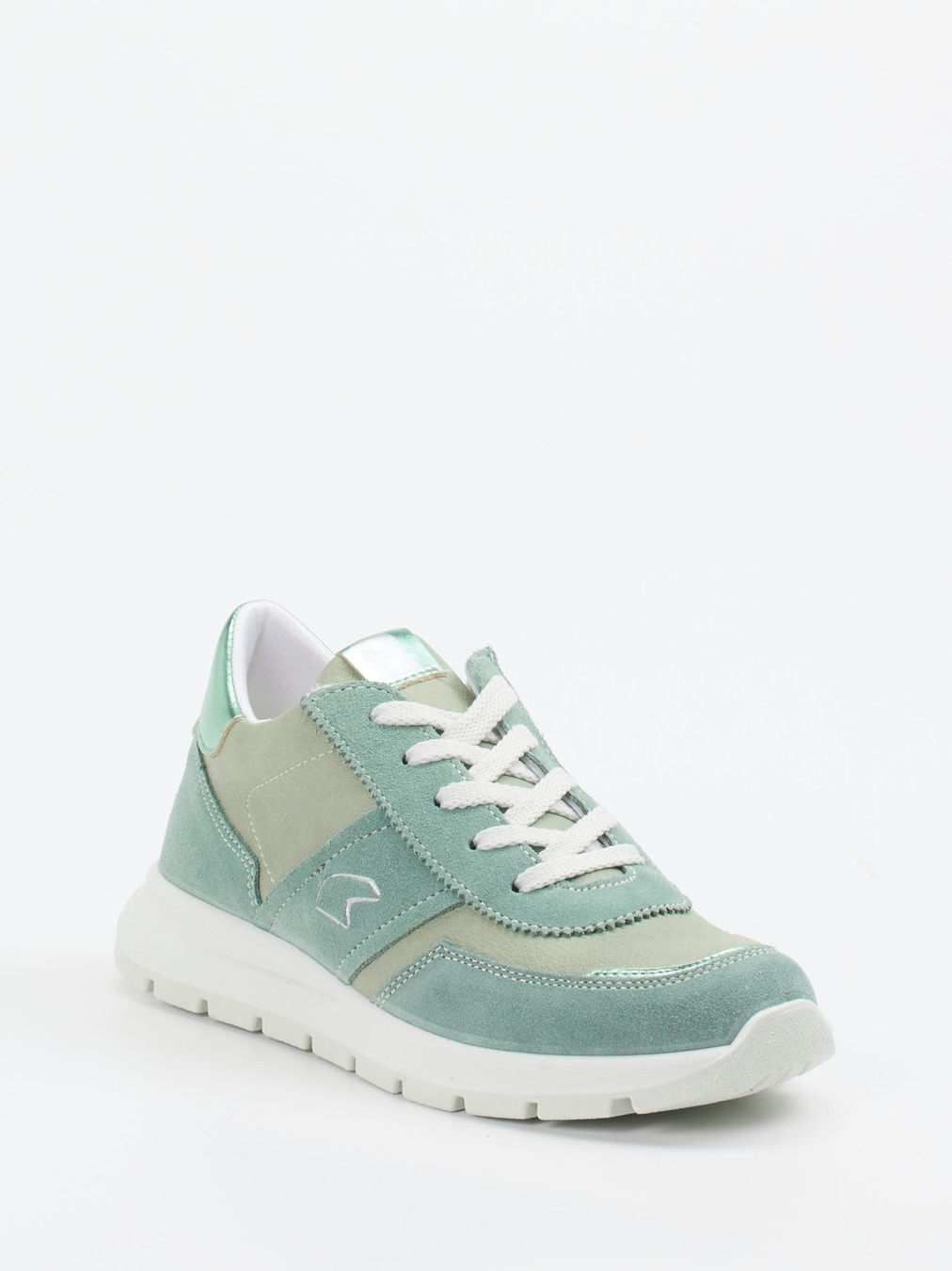 Primigi – Sneaker aus Veloursleder Salbeigrün