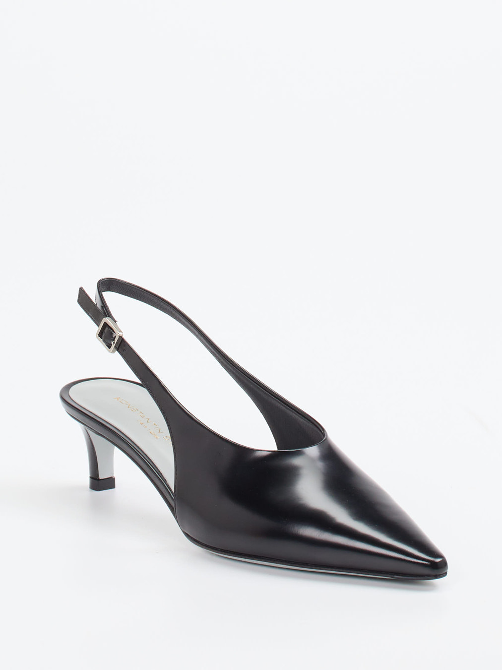 Konstantin Starke – Slingpumps aus Hochglanzleder schwarz