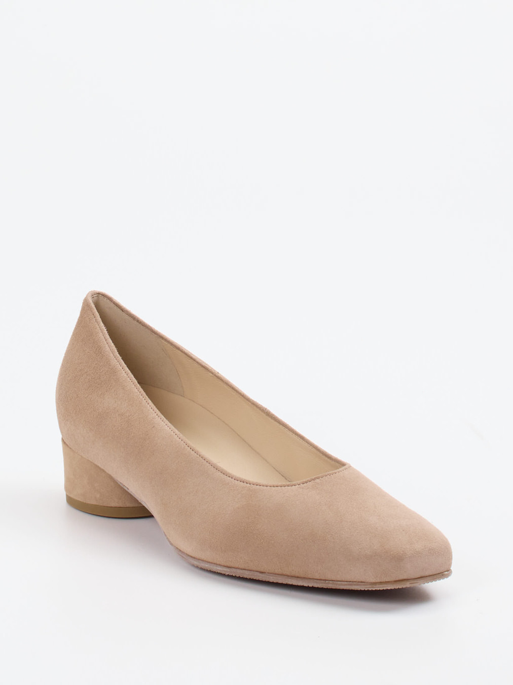 Hassia – Blockabsatz-Pumps aus Veloursleder beige