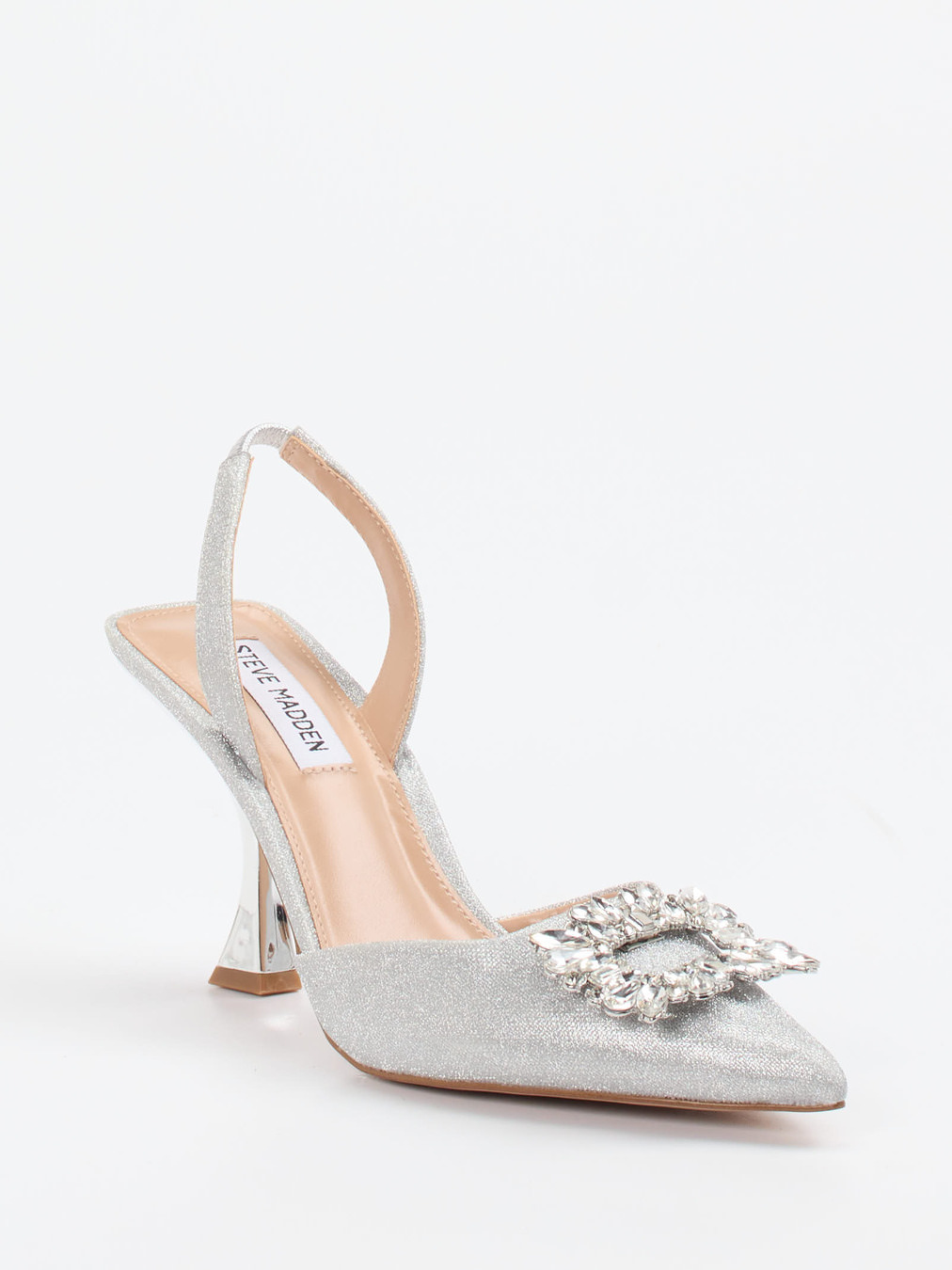 Steve Madden – Slingpumps aus Synthetik in Silber