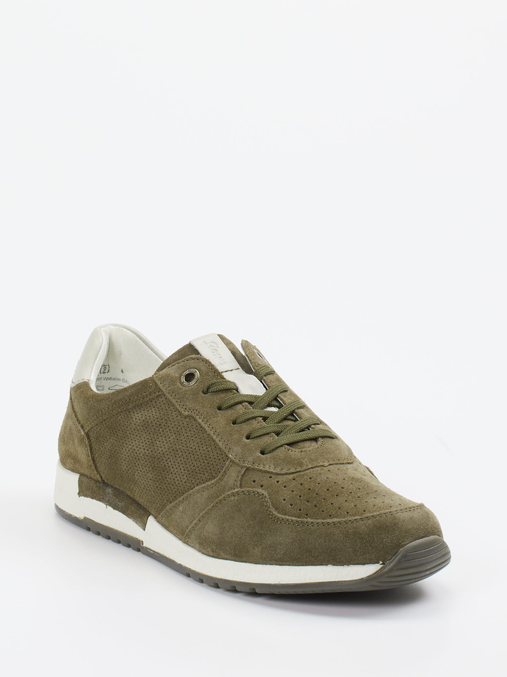 Sioux – Sneaker aus Veloursleder in Olivgrün