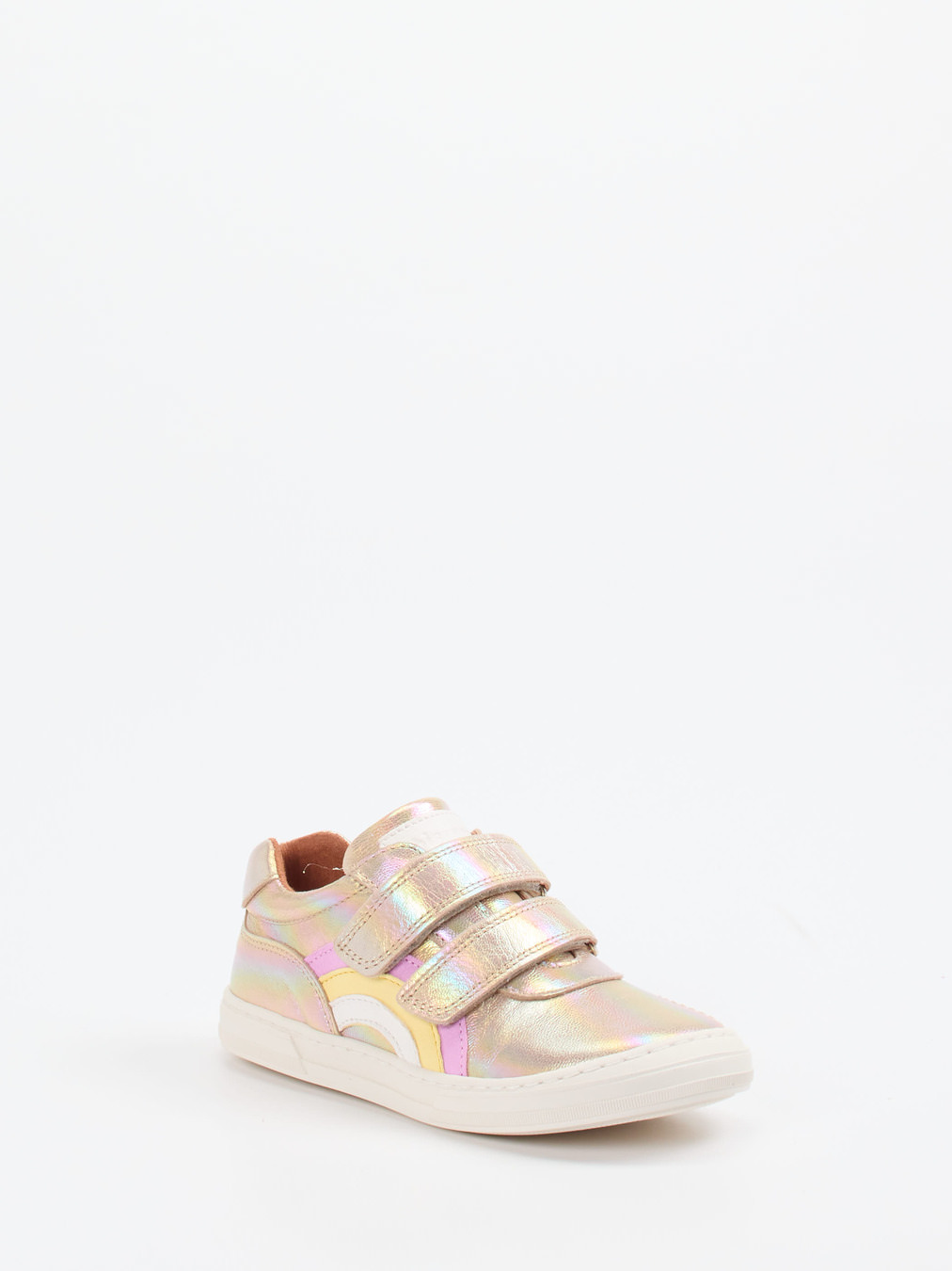 Bisgaard – Klettsneaker aus Metallic in Gold