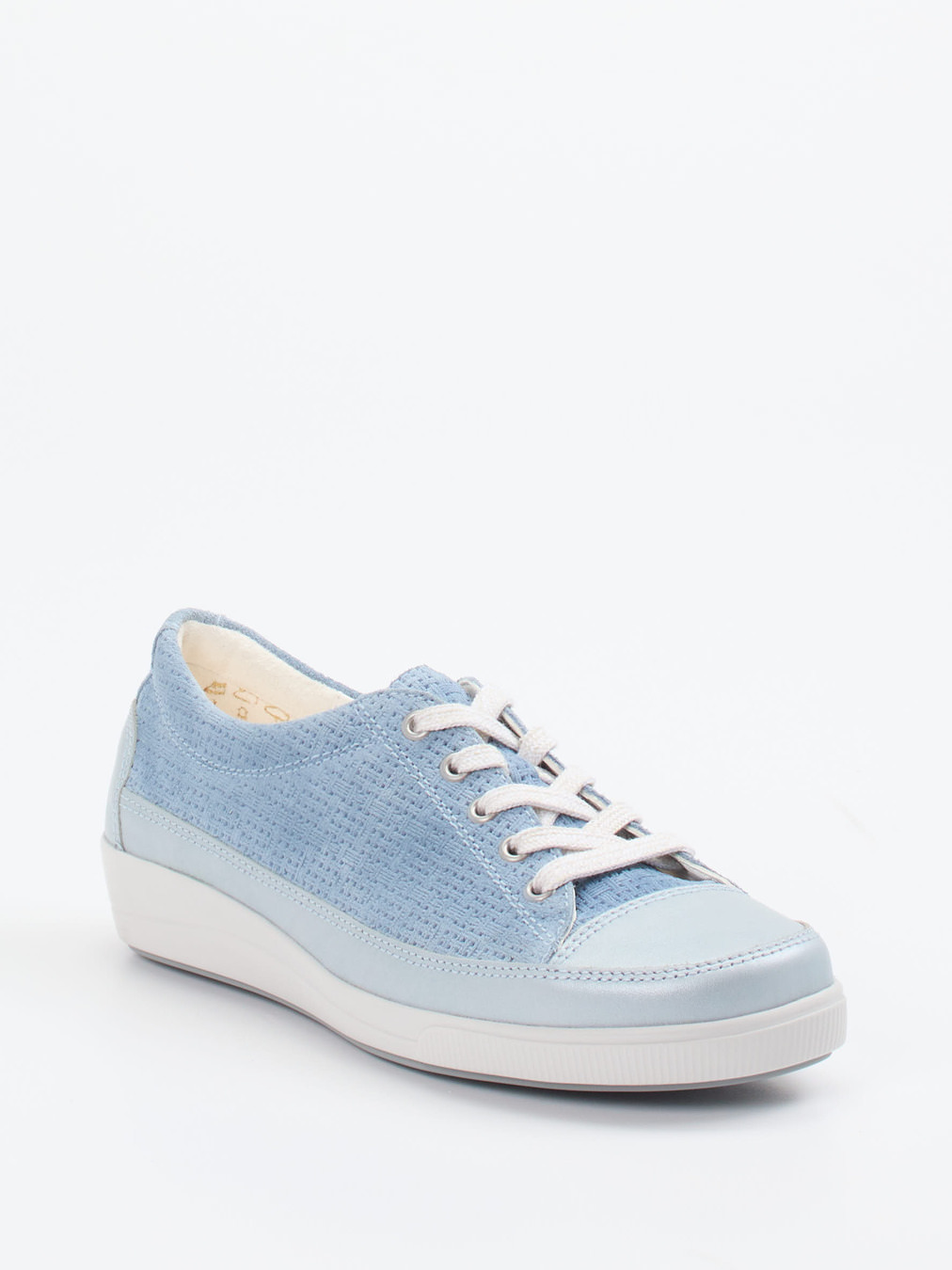 Christian Dietz – Komfort-Sneaker aus geprägtem Leder blau