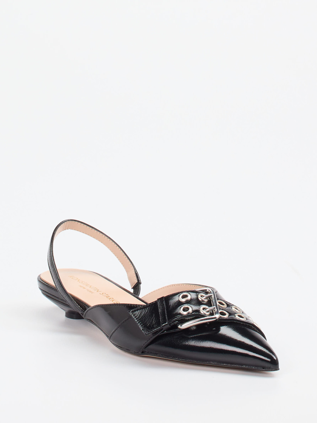 Konstantin Starke – Slingback-Ballerinas aus Lackleder Schwarz