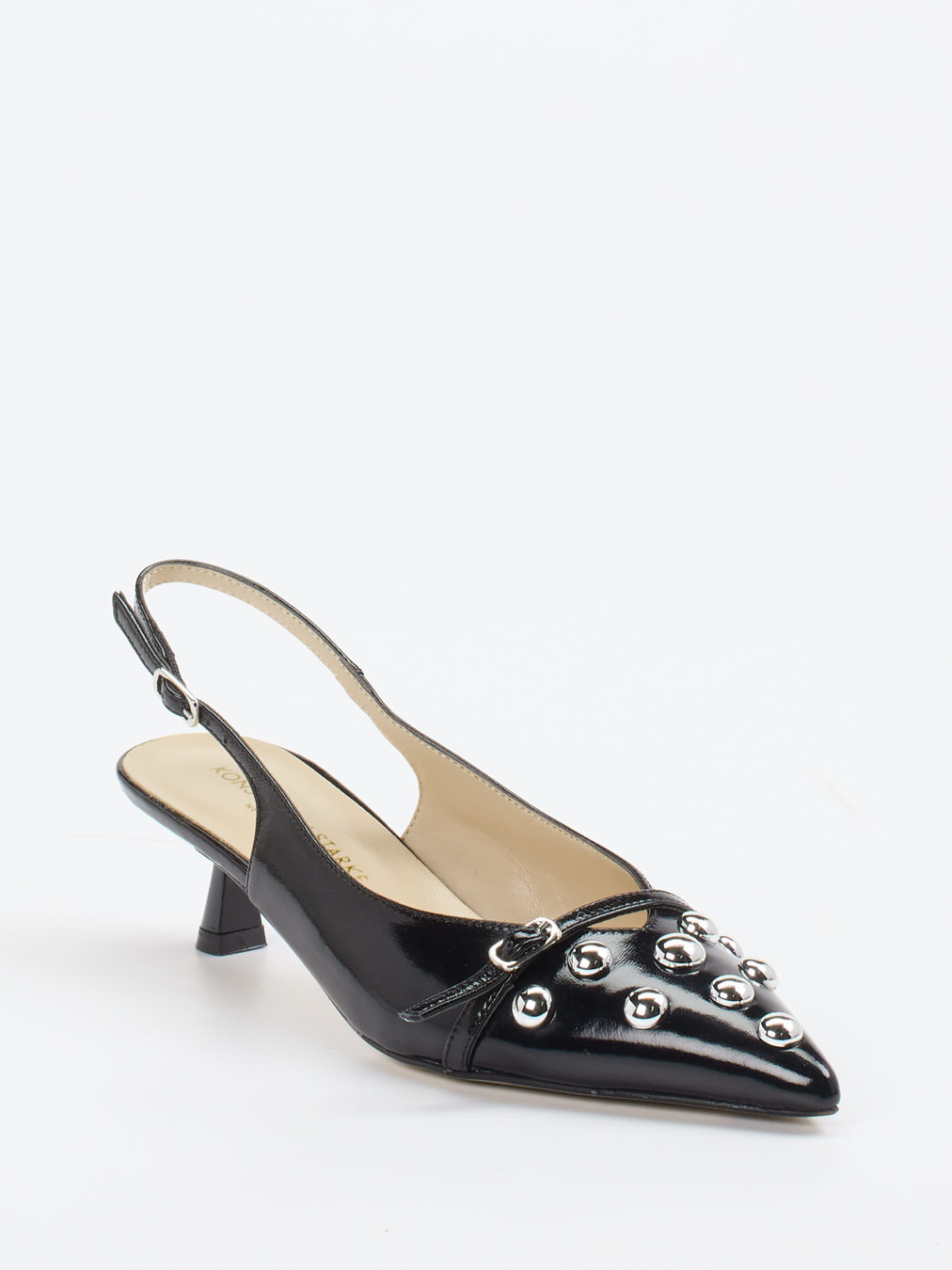 Konstantin Starke – Slingback-Pumps aus Lackleder Schwarz