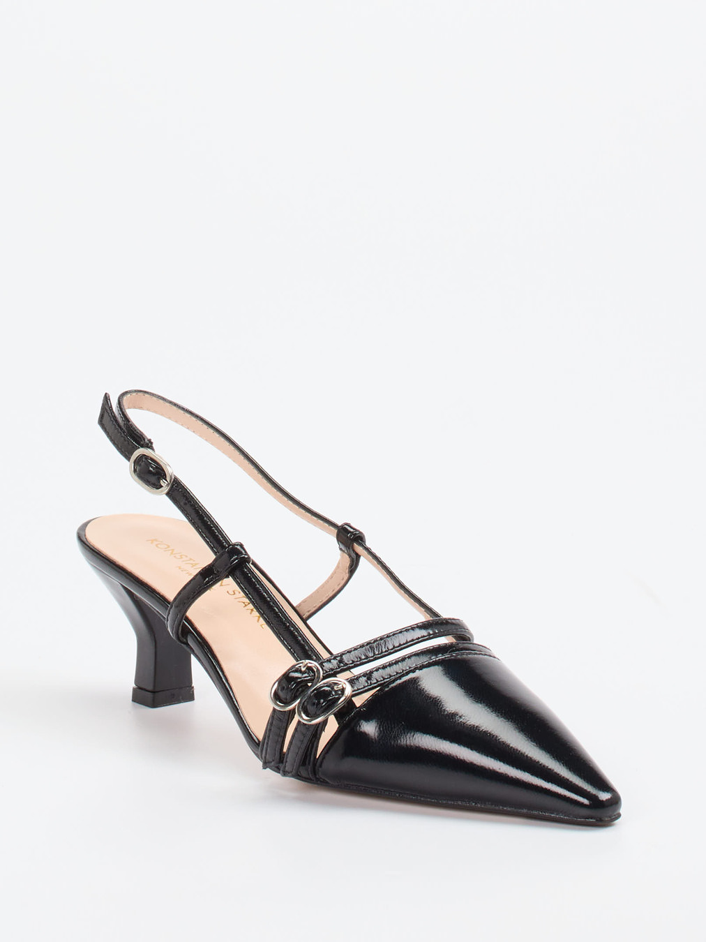 Konstantin Starke – Slingback-Pumps aus Lackleder Schwarz