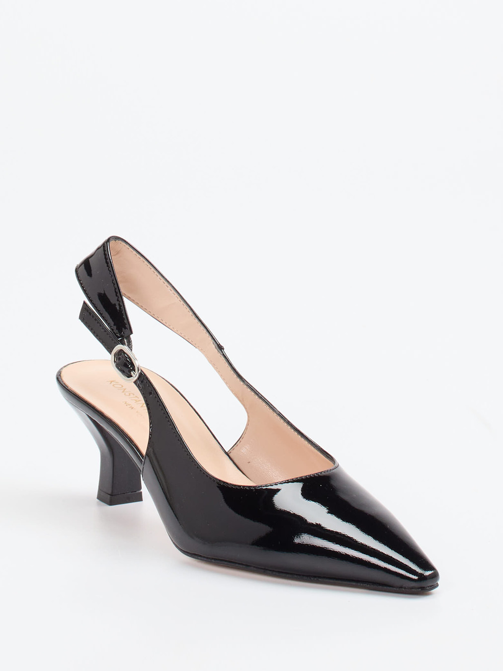 Konstantin Starke – Slingback-Pumps aus Lackleder schwarz