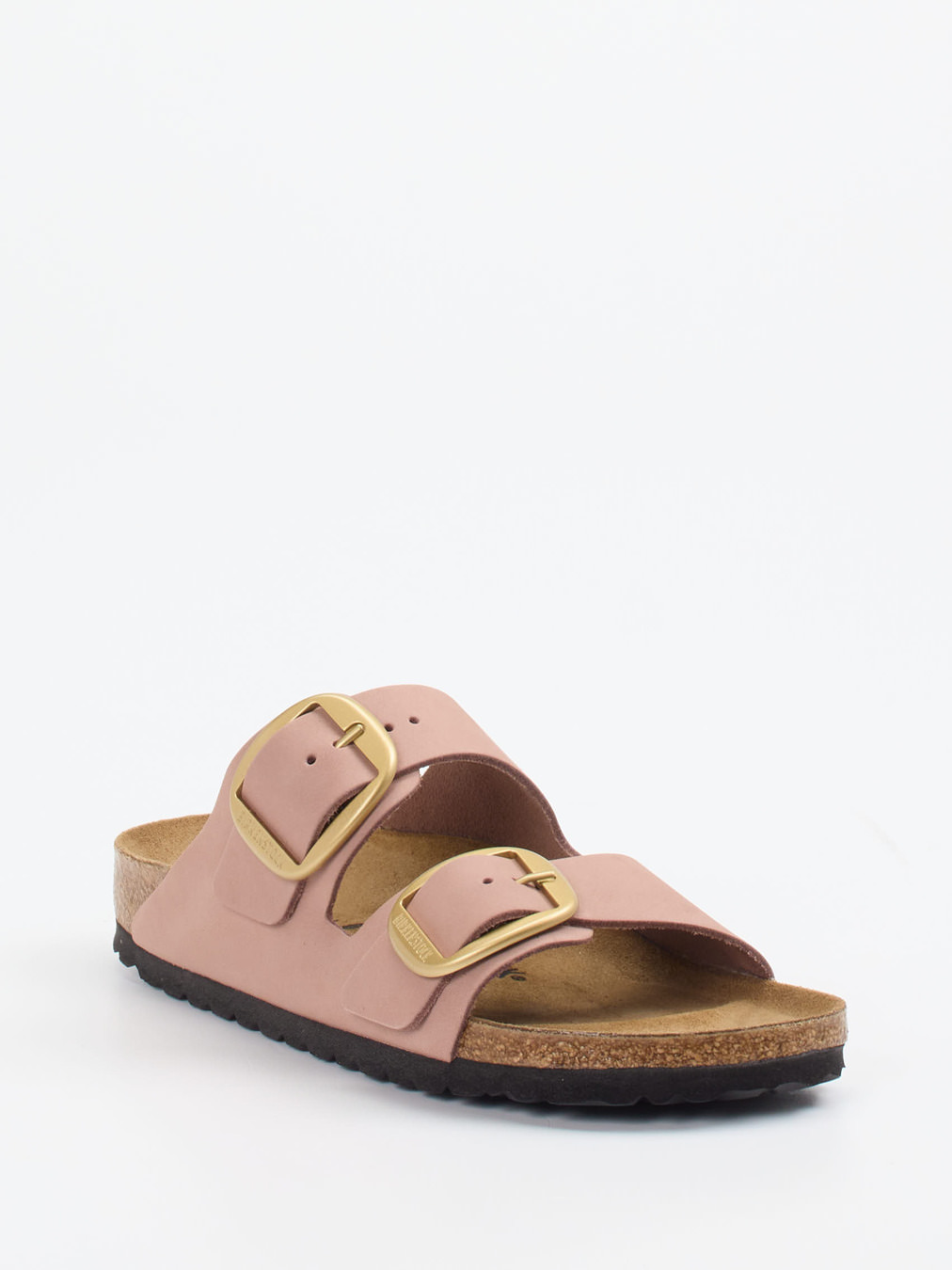 Birkenstock – Pantoletten aus Nubukleder Altrosa
