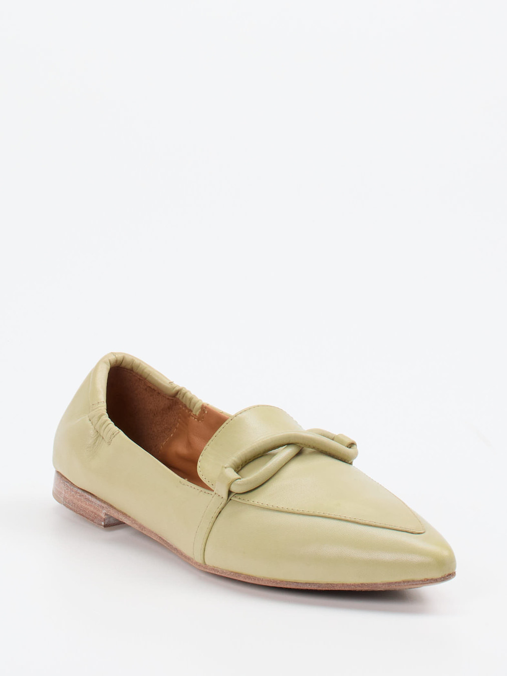 Andrea Puccini – Loafer aus Lammleder in Pastellgrün