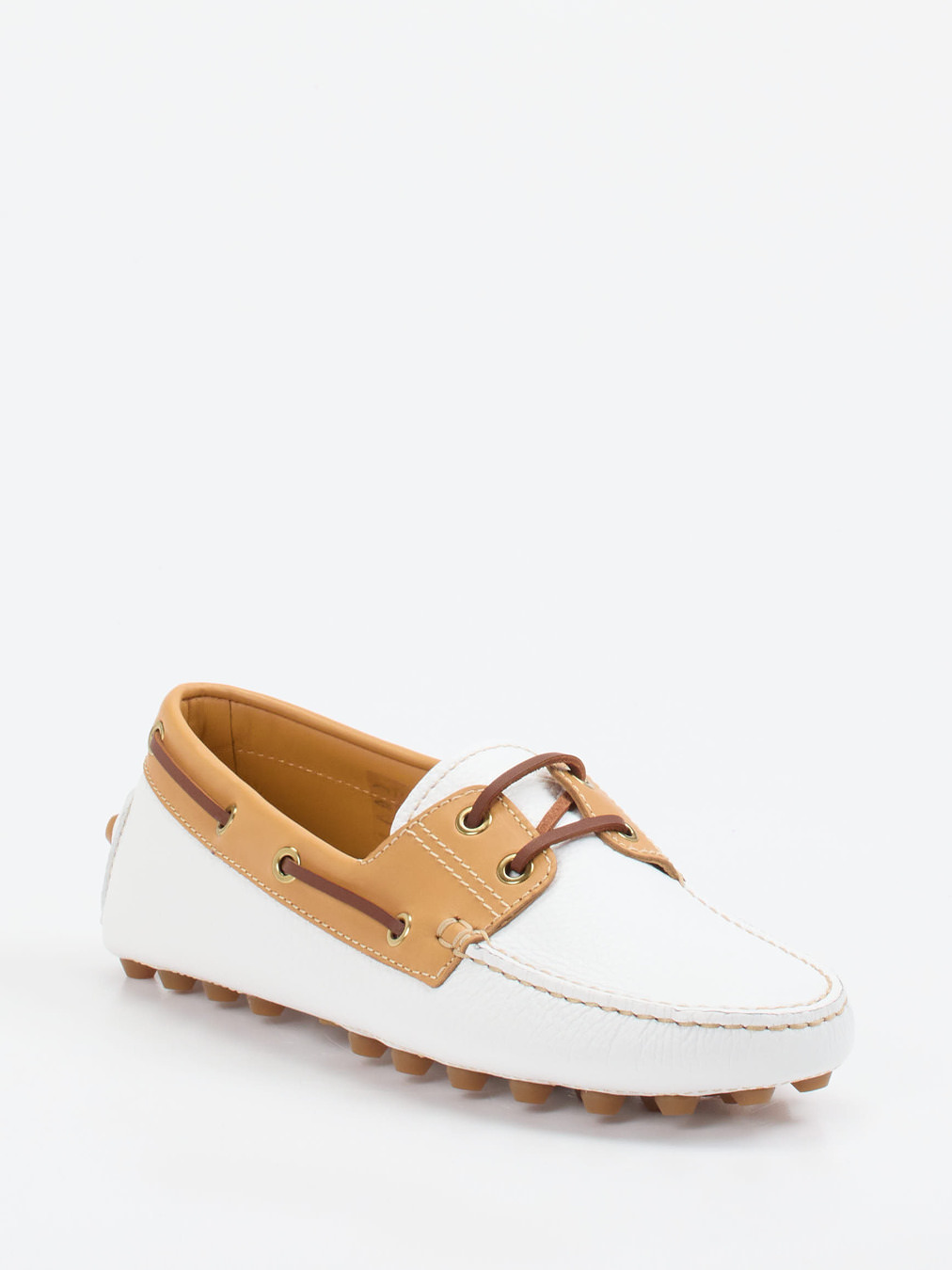 Tod's – Mokassin aus Kalbleder weiß genarbt