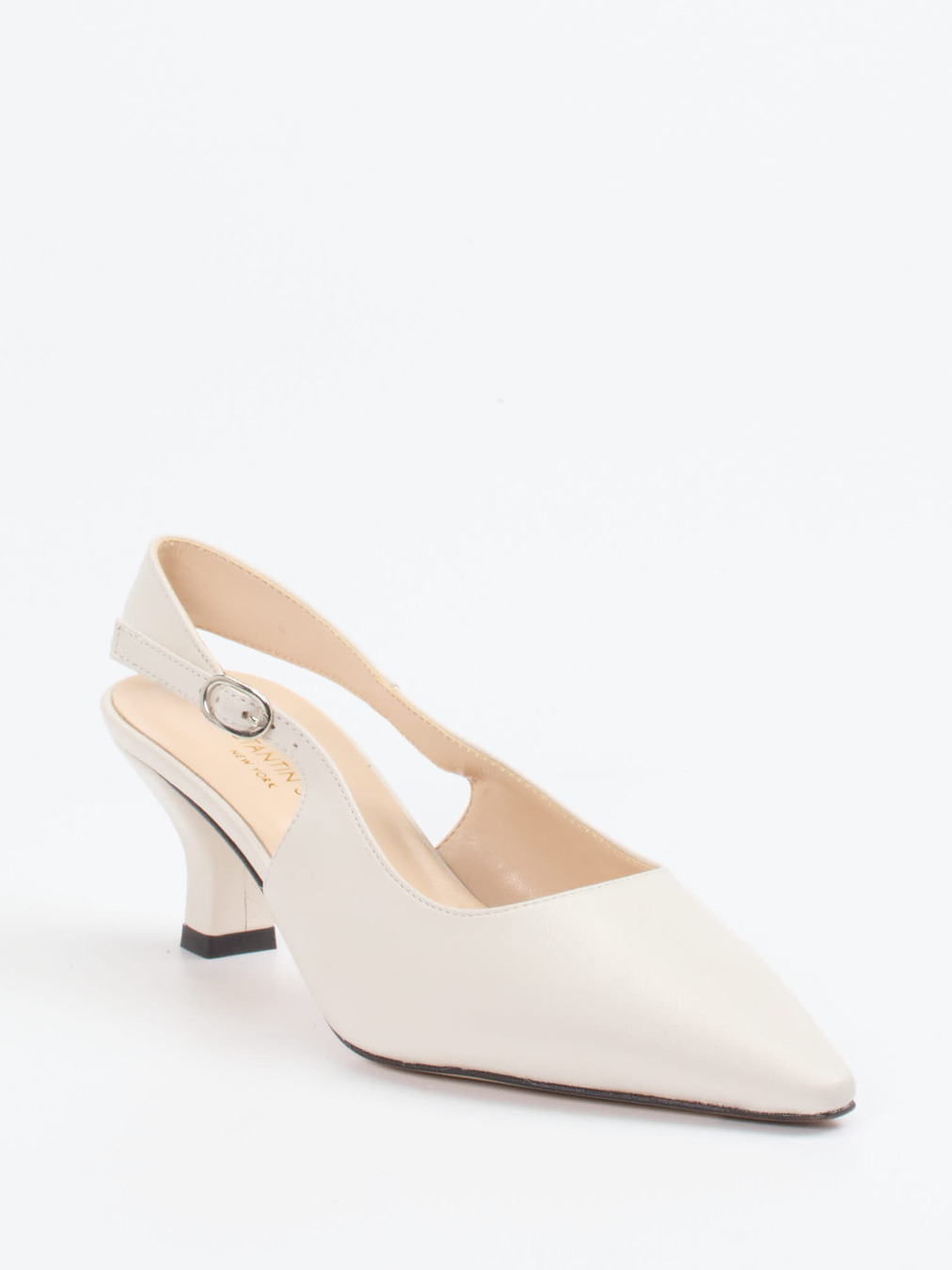 Konstantin Starke – Slingback-Pumps aus Lammleder Elfenbein