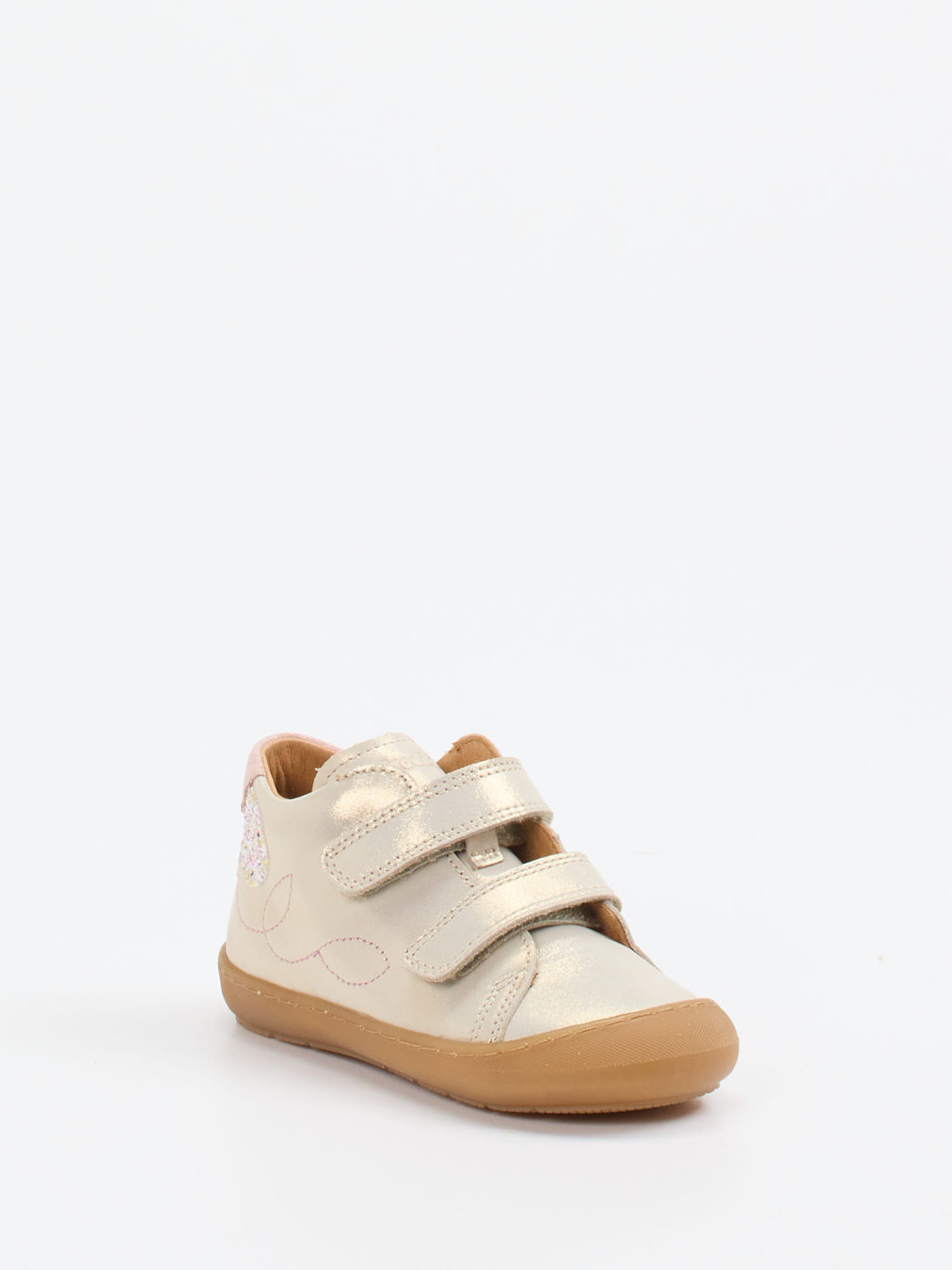 Froddo – Lauflernschuhe aus Metallicleder champagner