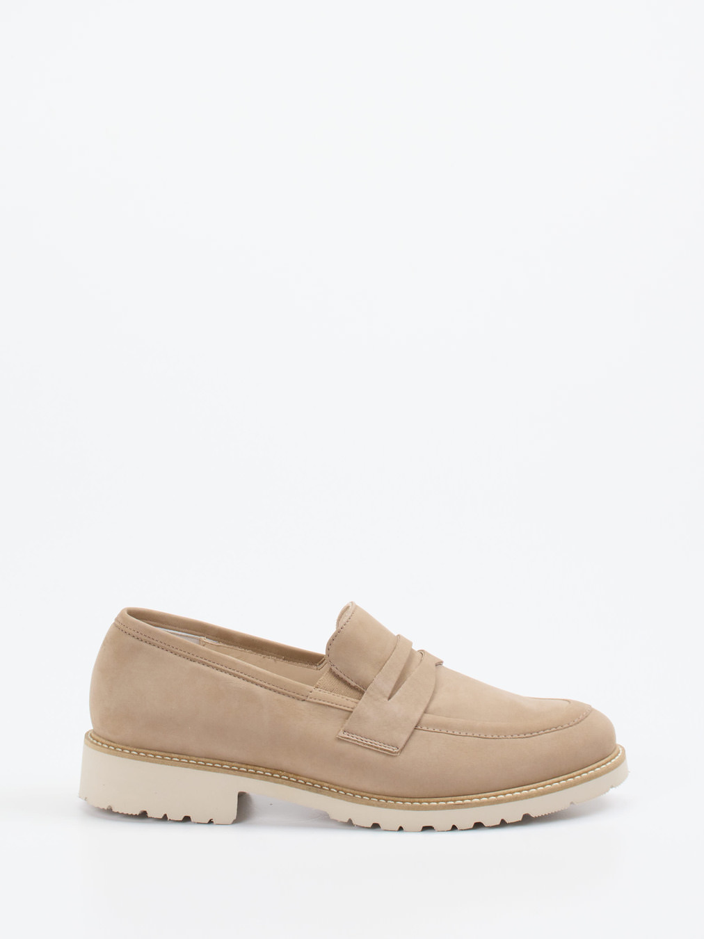 Semler – Loafer aus Nubukleder in Beige