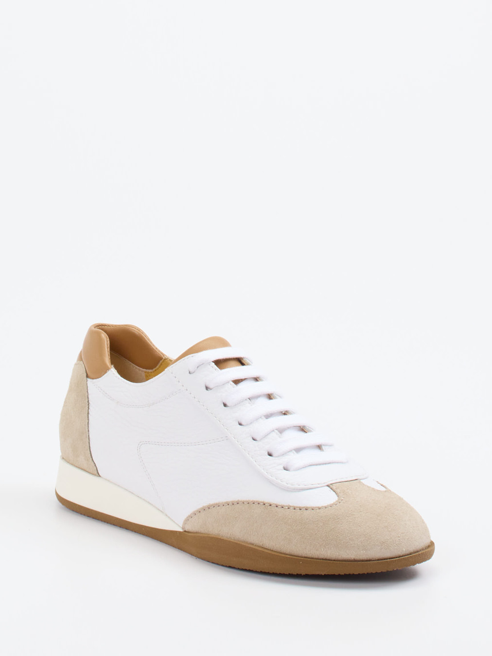 Truman's – Sneaker aus Hirschleder und Veloursleder Weiß