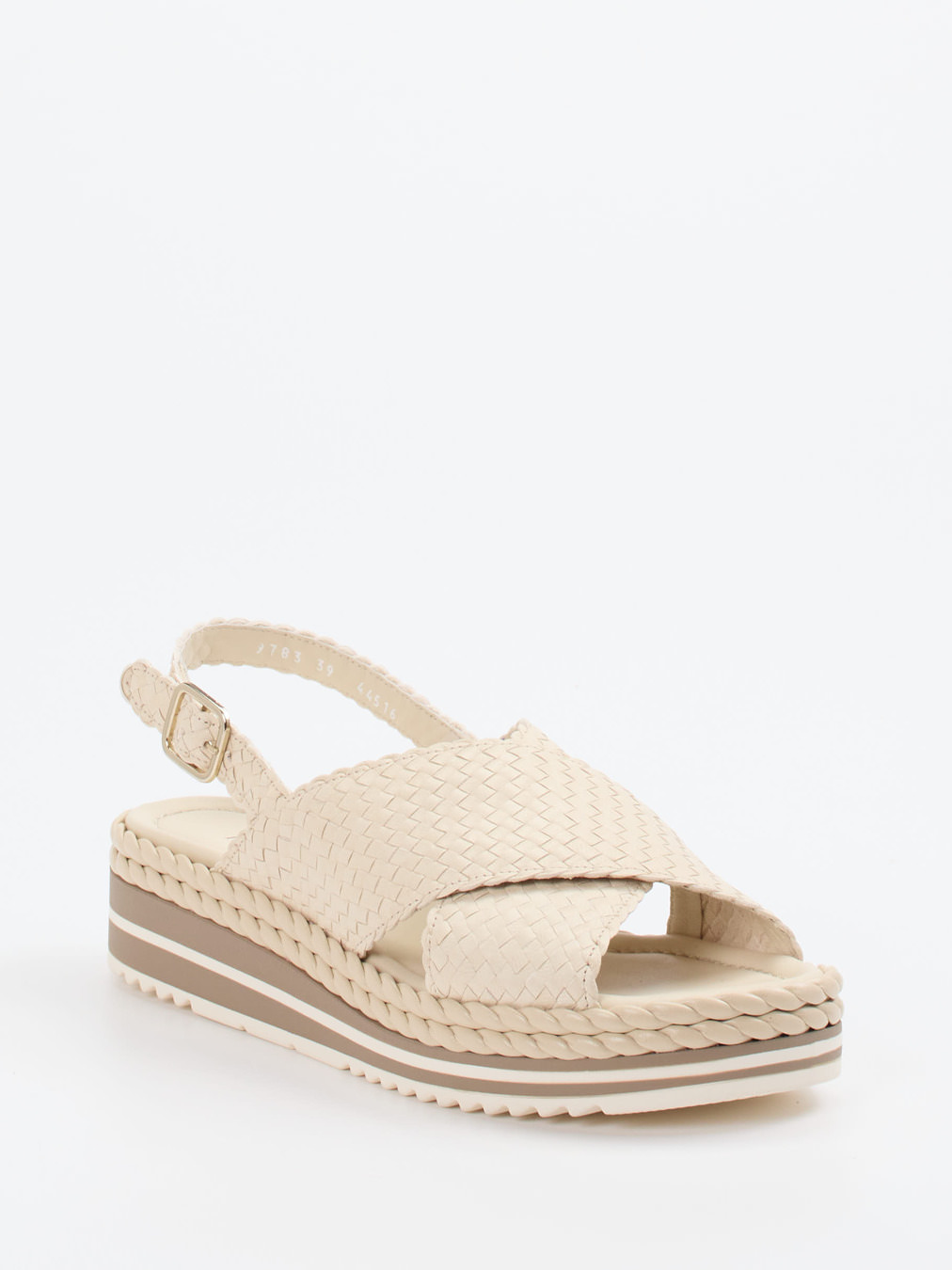 Pons Quintana – Plateau-Sandalette aus Ziegenleder creme