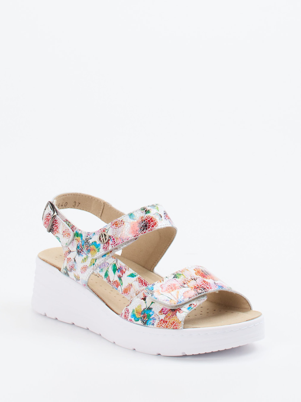 Hickersberger – Sandalen aus geprägtem Leder multicolor