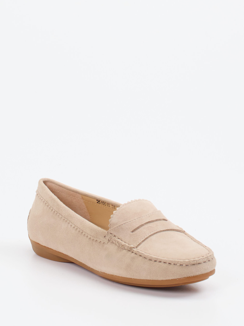 Si – Loafer aus Veloursleder in Beige