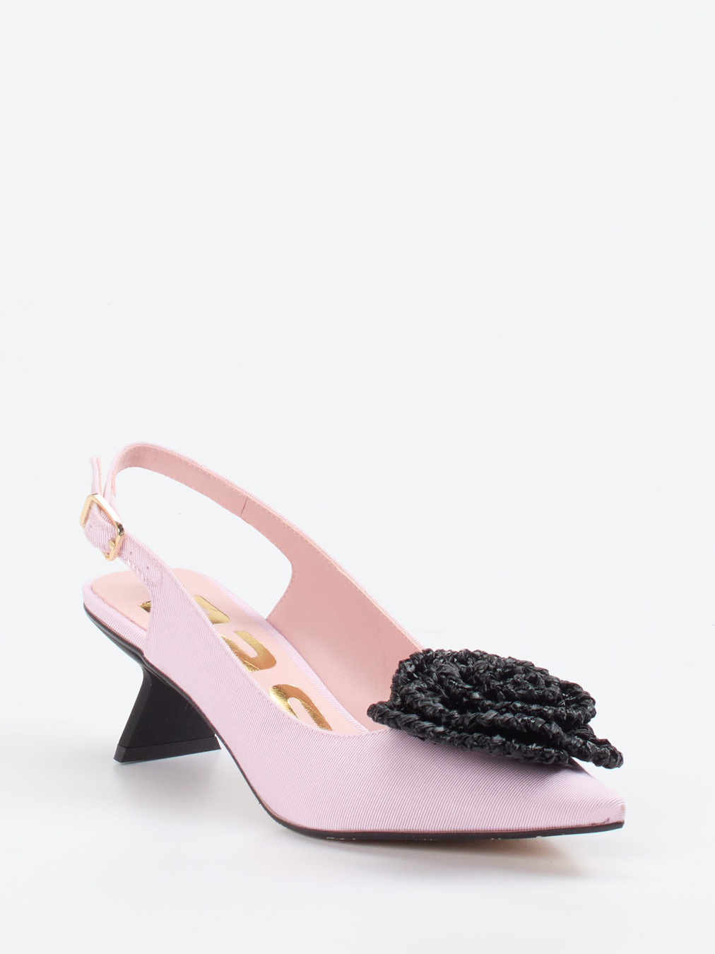 RAS – Slingback-Pumps aus Textil in Pastellrosa