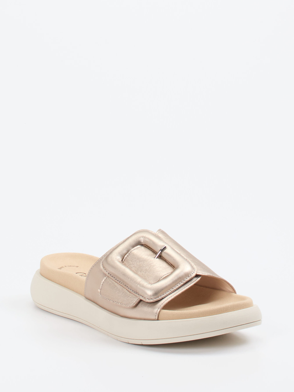 Gabor – Pantolette aus Metallicleder goldfarben