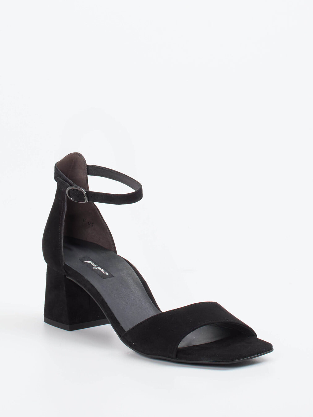 Paul Green – Sandalen aus Veloursleder Schwarz