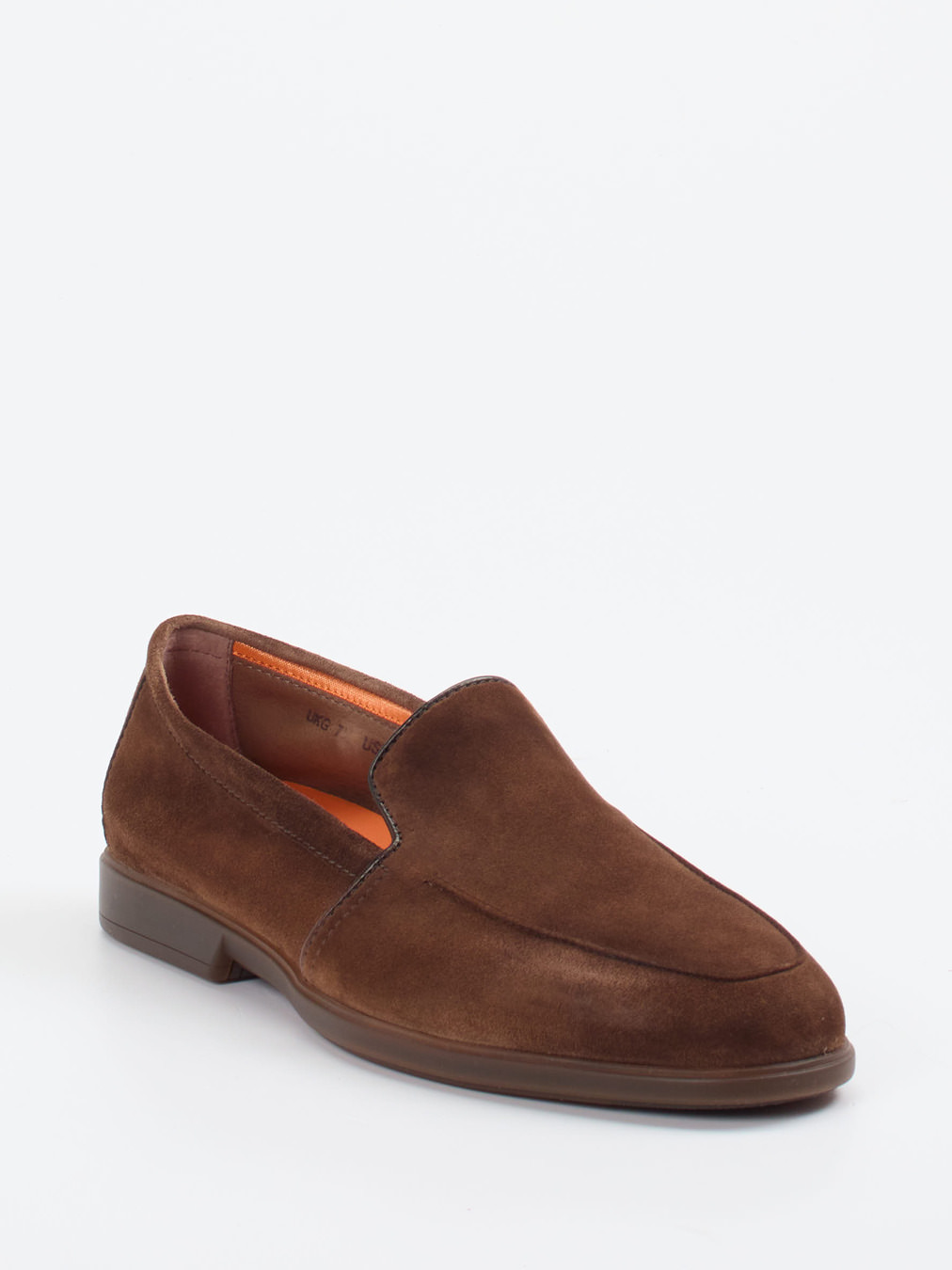 Santoni – Loafer aus Veloursleder in Braun